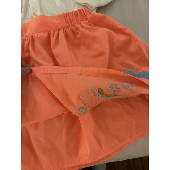 Heartstrings White A Cardigan Fluorescent Skirt With Flowers size 6 - Picture 5 of 7